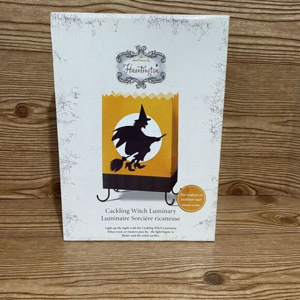 Hallmark Hauntington Halloween‎ 2005 Cackling Witch Luminary Light Up Decoration